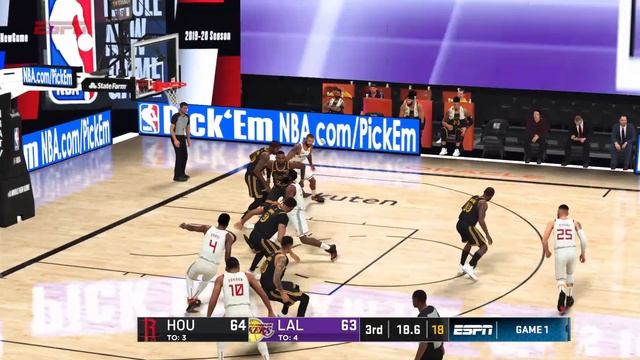 NBA 2K21 Modded Bubble Playoffs | LAKERS vs. ROCKETS | Current Gen Gameplay смотреть онлайн