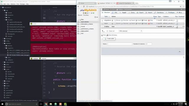 model and database migrations || website in laravel 5.7 || website project in laravel part 6 смотреть онлайн