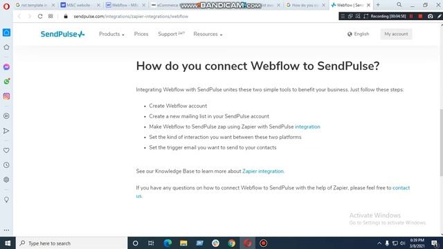 Sendpulse List Connect With Webflow Subscription Form Through Zapier