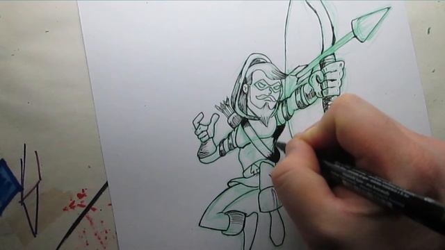 BITE SIZE GREEN ARROW- speed drawing (NON DIGITAL) смотреть онлайн