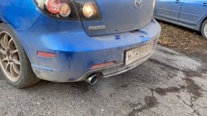 Мазда 3. Выхлоп(катбэк) mazdaspeed. Выезд, звук