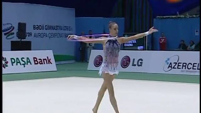 Evgenia Kanaeva Hoop Finals Baku 2009 EC смотреть онлайн