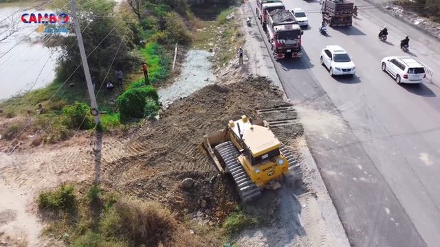 First start opening new Project! with the best operator skill use Dozer SHANTUI Push soil clear lan смотреть онлайн