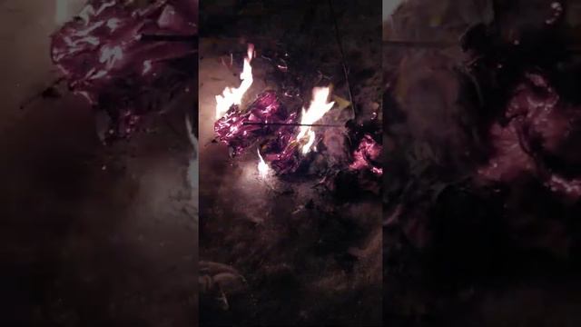 Сжигание чучела на Масленицу/Burning a "strawman" on Maslenitsa смотреть онлайн
