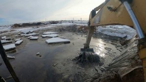 Рабочий день экскаваторщика. Чистим амбар, грузим машины.Остался без жилья.