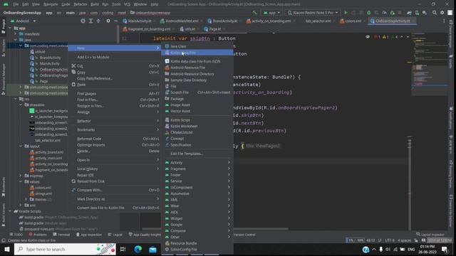 Onboarding Screen | ViewPager2 Swipe View + Bottom Circle Indicator | Android Studio Kotlin смотреть онлайн