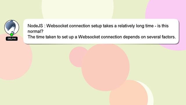 NodeJS : Websocket connection setup takes a relatively long time - is this normal? смотреть онлайн