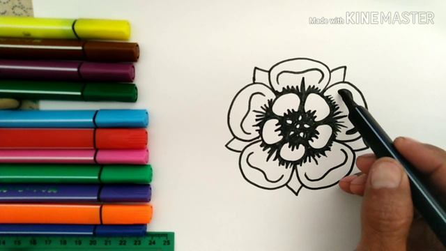 КАК НАРИСОВАТЬ ЦВЕТОК/HOW TO DRAW A FLOWER/GUL RASM CHIZISH/ГУЛ СУРОТ ТАРТУУ/СУРЕТ САЛУ смотреть онлайн