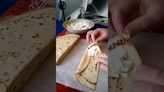 Как сложить блины в треугольник. смотреть онлайн