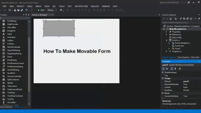 The Way To Make Movable Form On FormBorderStyle Is Set None in C#.Net by Sokchab смотреть онлайн