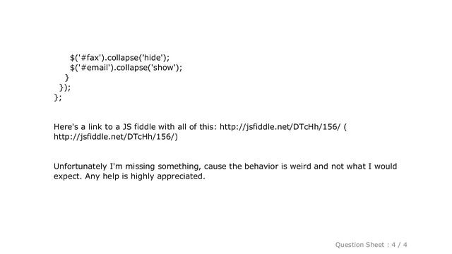 HTML : Show/Hide (via Bootstrap's collapse function) divs based on radio button смотреть онлайн