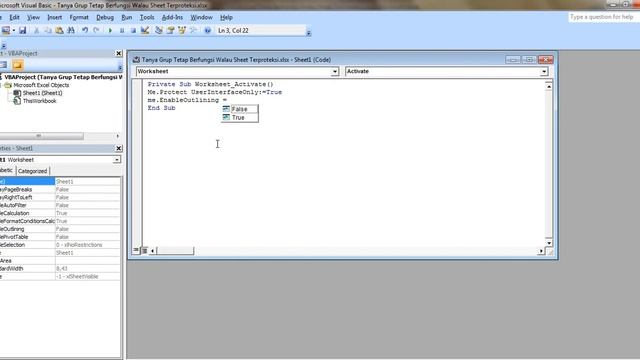 Cara mengaktifkan Group Ungroup di mode Protect Sheet Excel смотреть онлайн