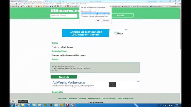 Print Out Multiple Ranges - VBA Macros - Tutorial - MS Excel 2007, 2010, 2013 смотреть онлайн