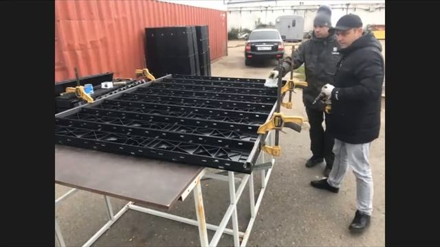 Сборка щита из опалубки КАСКАД для строительства чаши бассейна смотреть онлайн