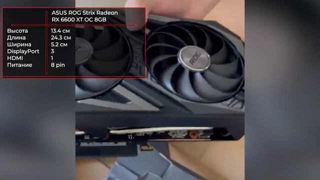 Видеокарта ASUS ROG Strix Radeon RX 6600 XT OC 8GB (ROG-STRIX-RX6600XT-O8G-GAMING) смотреть онлайн