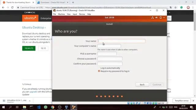 Cara Install Ubuntu 18.04.2 LTS di Virtualbox 6.0 смотреть онлайн