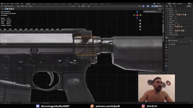 Blender Gun Modeling Tutorial - Modern Assault Rifle (Aryan) смотреть онлайн