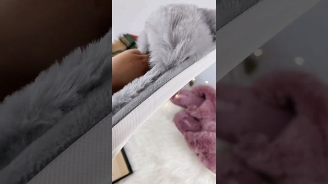 Теплые домашние меховые женские тапочки:352-165 смотреть онлайн