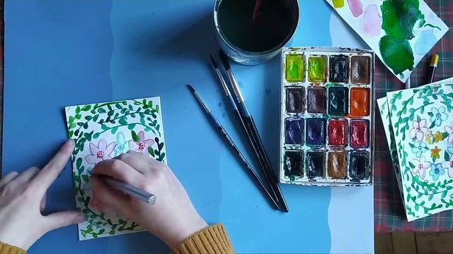РИСУЕМ КРАСКАМИ ! ЧАСТЬ 2) весенний рисунок акварелью) Болтаем и рисуем ))) смотреть онлайн