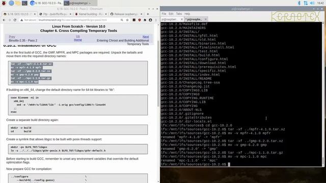 LFS 10.0 on RPI400. 8: Chapter 6 Cross Compiling Temporary Tools смотреть онлайн
