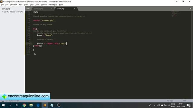 CRUD - Insert PHP PDO смотреть онлайн