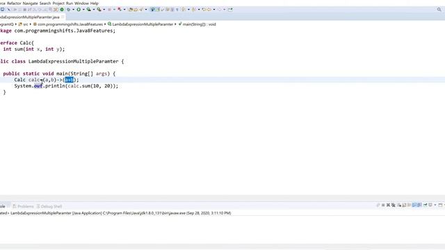Java 8 Features Lambda Expression Multiple Paramter-3 смотреть онлайн