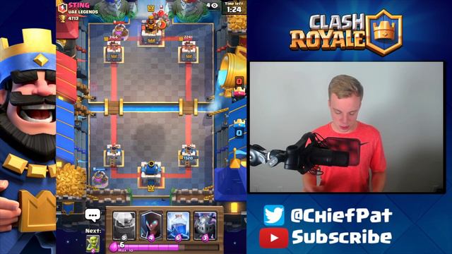 Clash Royale - TOP 100! New Golem Deck смотреть онлайн