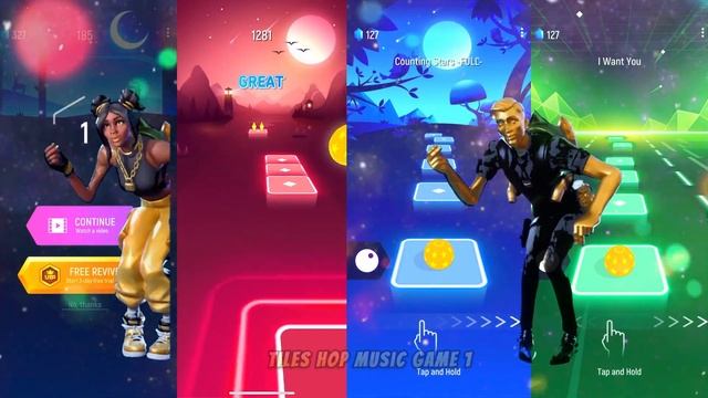 Tiles Hop meets Fortnite Dance Craze смотреть онлайн
