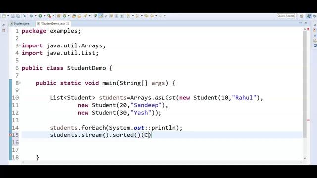 java 8 tutorial : How to sort custom objects using java8 streams with example? смотреть онлайн