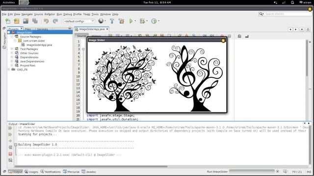 Image Slider using JavaFX смотреть онлайн