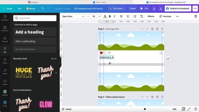 How to made animated Instagram post Advertising | Canva tutorial 34 (free account user/PRO) смотреть онлайн