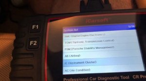 Resetting Intermediate Service at 20k on Porsche Macan 2017 with iCarsoft