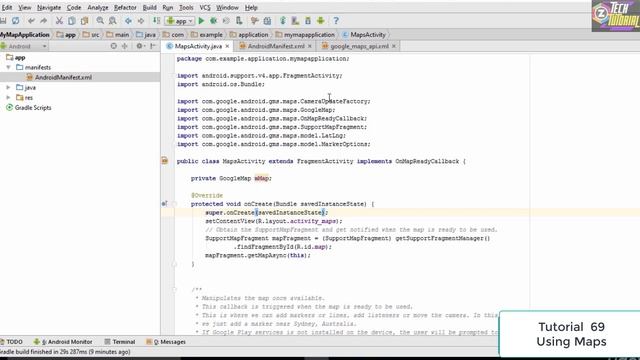 How to add google maps in android studio | Android Google Maps | Google Maps API смотреть онлайн