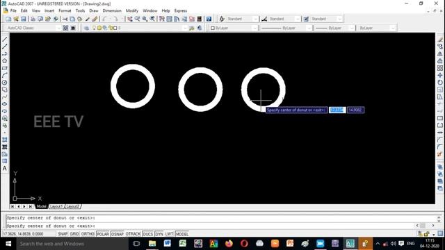 DONUT COMMAND IN AUTO CAD| IN TAMIL| தமிழில் смотреть онлайн