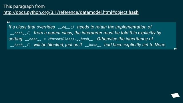 Types that define `__eq__` are unhashable? смотреть онлайн