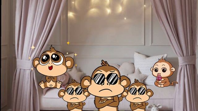 Մանկական երգ | считалочка на армянском | Hayeren multer | 5 little monkeys | 5 обезьянок прыгали смотреть онлайн