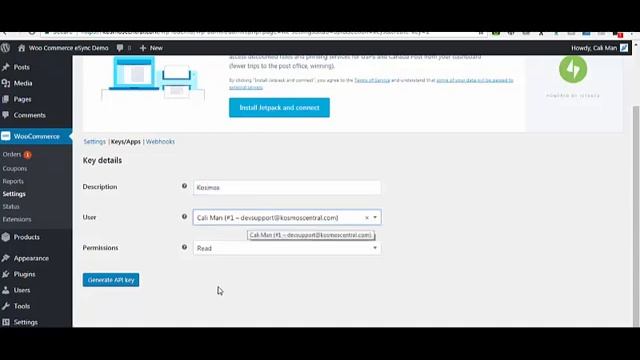 WooCommerce - Creating API Key and Secret смотреть онлайн