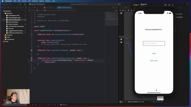 Xcode 12 Swift Tutorial. iOS keychain and Segues. Save and retrieve information with the Keychain смотреть онлайн