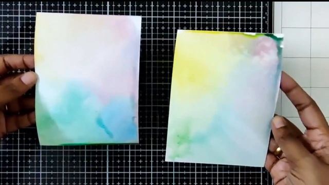 EASY WATERCOLORED BACKGROUND CARD BY : DT AARTHI SHANMUGAM смотреть онлайн