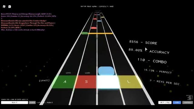 Rhythm Track - Roblox - RUSH E смотреть онлайн