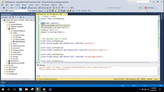 Dynamic Data Masking Demo SQL Server 2016 смотреть онлайн