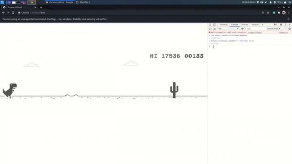 How to Hack Google Dinosaur Game in Chrome | T-rex