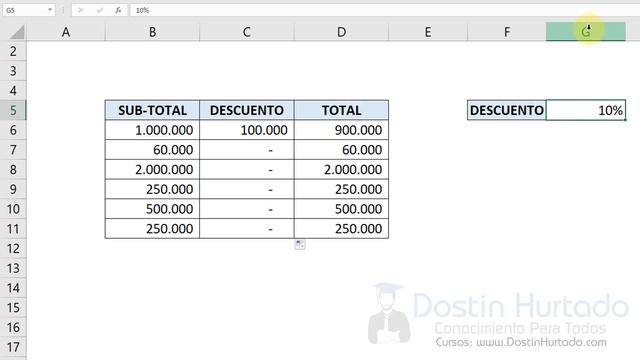 Fijar una Celda o Bloquear Referencia ($A$1) en Excel - Dostin Hurtado смотреть онлайн