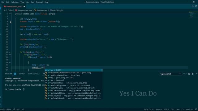 Bubble Sort in Ascending Order | Java Program | Yes I Can Do смотреть онлайн