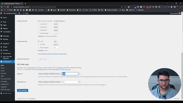 Como alterar o link de acesso ao painel administrador | wp-admin смотреть онлайн