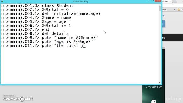 137 Learn python and ruby programming:- Class Variable example смотреть онлайн