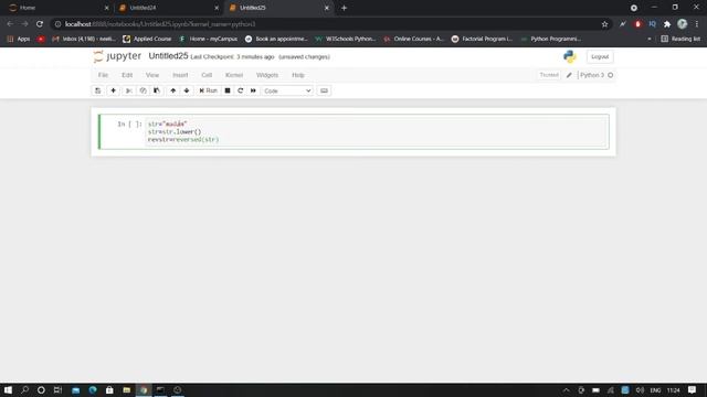 program to check string is palindrome or not in python || program to reverse a string|| sanjay neel смотреть онлайн