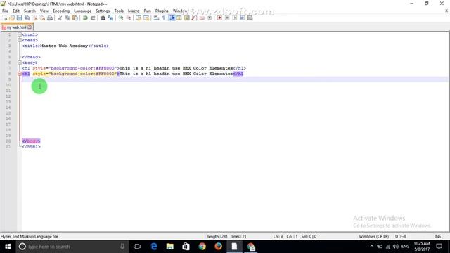 HTML web desing Tutorial part 14 Hindi urdo How to use css HEX color in html смотреть онлайн