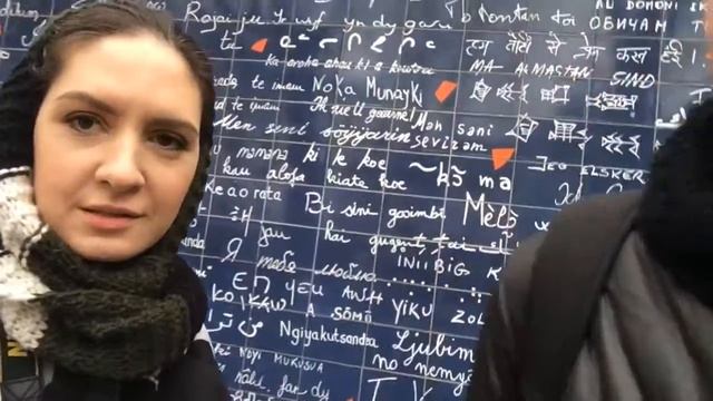 Стена любви — стена размером 40 квадратных метров в сквере Жана Риктюса на Монмартре, Париж, Франци смотреть онлайн