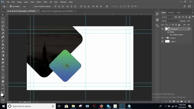 Modern Business Card Using Adobe Photoshop 2019 смотреть онлайн